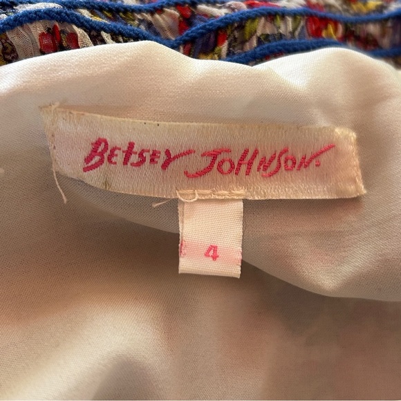 Betsey‎ Johnson Floral Silk Strapless Dress Size 4 - Picture 3 of 7